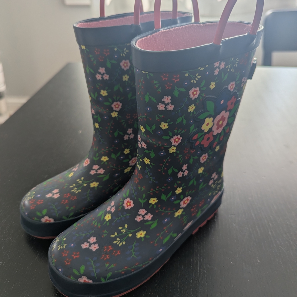 Floral Kids Rain Boots